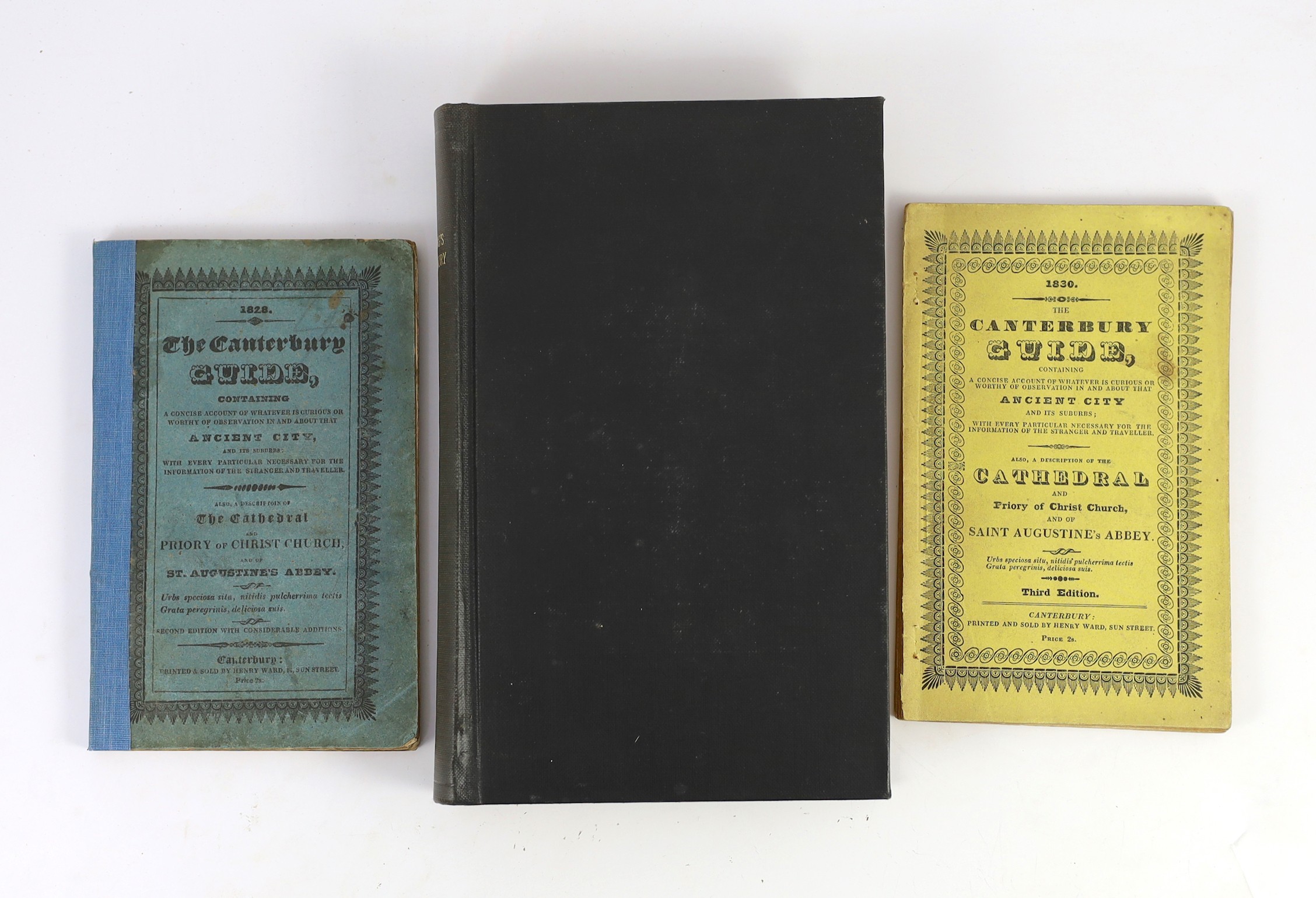 CANTERBURY: The Canterbury Guide ... new edition, with considerable additions and alterations. pictorial engraved title and 4 plates; original printed wrappers and later cloth spine. Canterbury: printed and sold by Henry